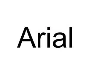 arial font