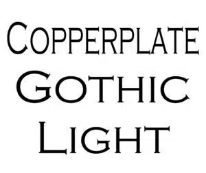 copperplate gothic light font
