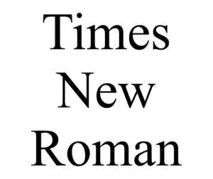 times new roman font