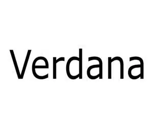 verdana font