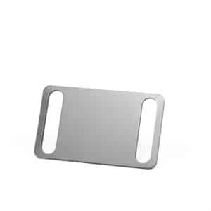 large silver collar tag