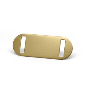 small gold collar tag
