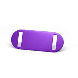 small purple collar tag